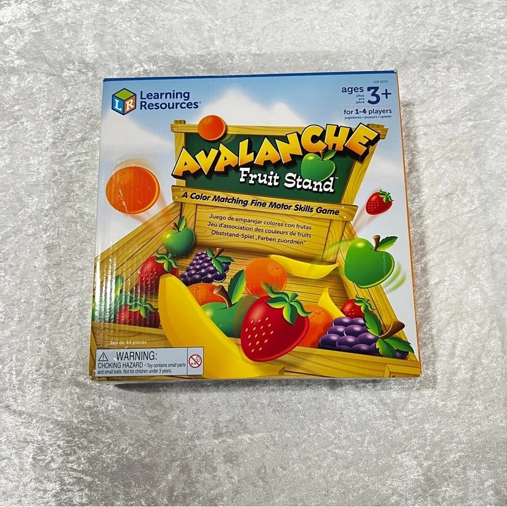 Learning Resources Avalanche Fruit Stand Game Colorful Educational Toy 3+ Years